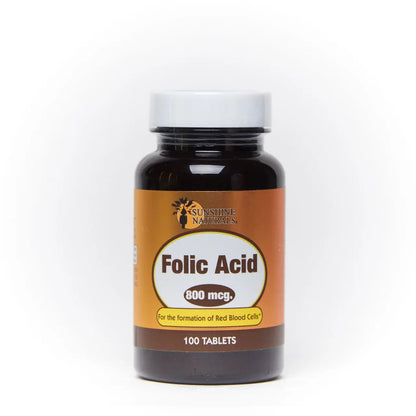 Folic Acid 100 tablets Sunshinenaturals