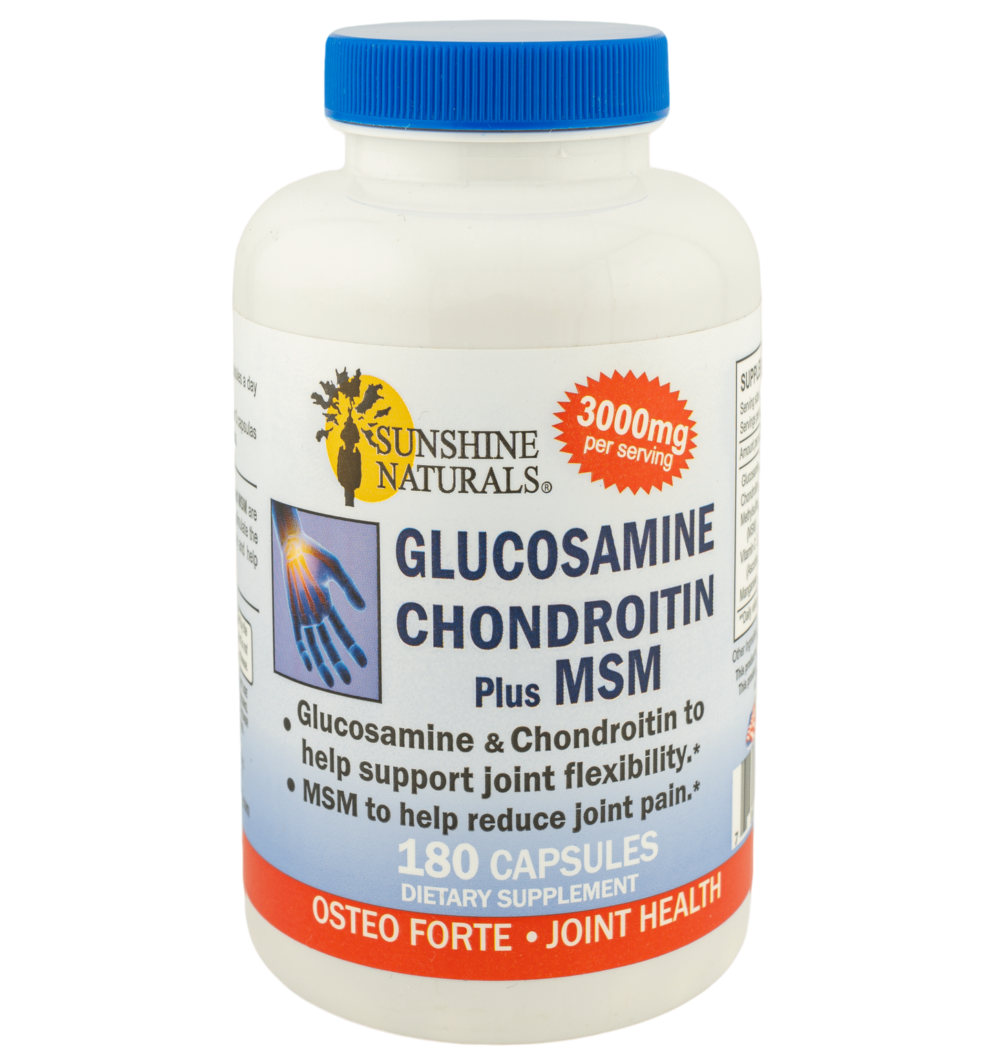 Glucosamine Sulfate, Chondroitin, and MSM 180 Capsules