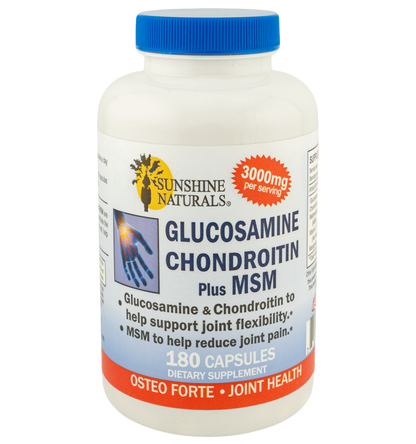 Glucosamine Sulfate, Chondroitin, and MSM 180 Capsules