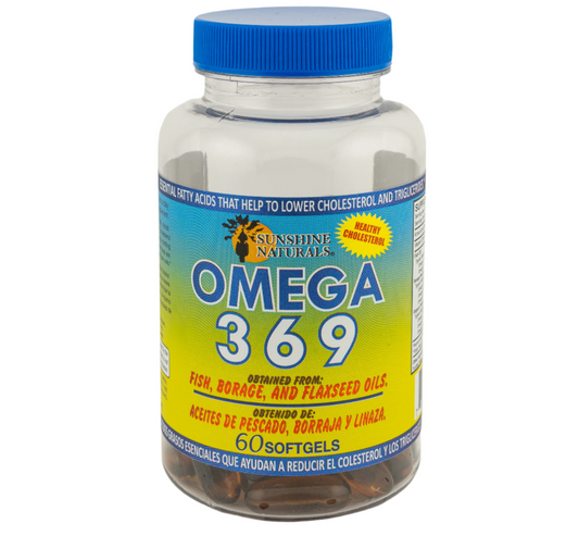 Omega 3-6-9 Fish, Borage, and Flaxseed oil 3600mg 60 Softgels