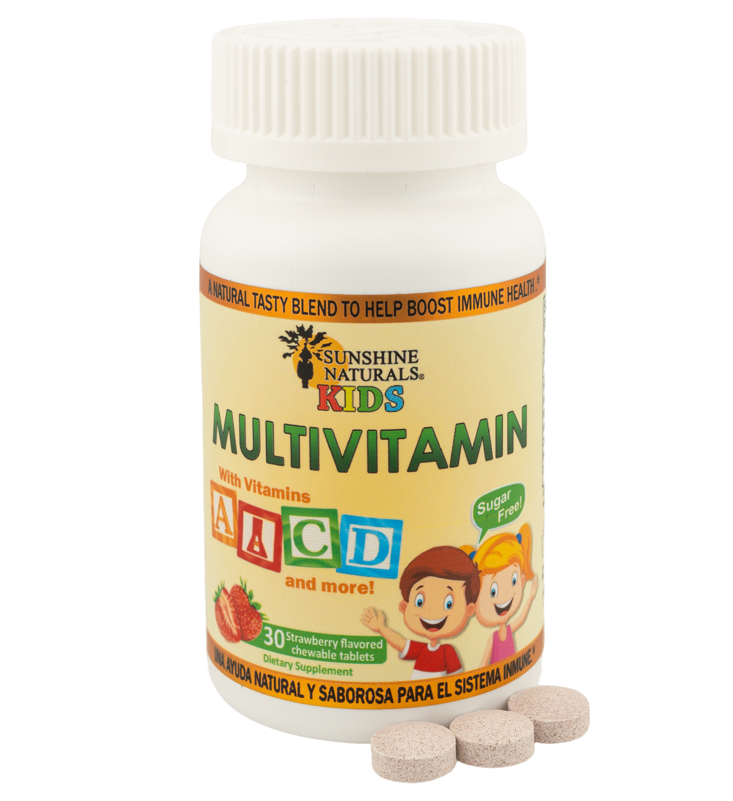 Childrens MultiVitamin 30 Chewable Strawbery Flavored Tablets