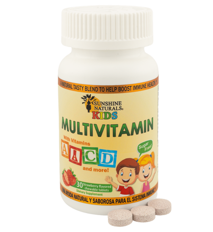 Childrens MultiVitamin 30 Chewable Strawbery Flavored Tablets