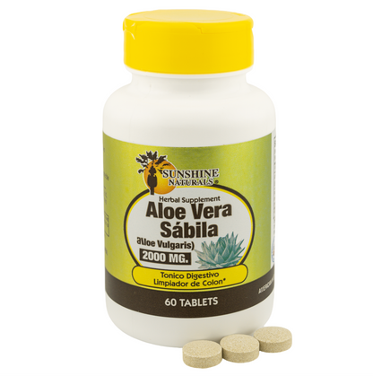 Aloe Vera Sabila 2000mg 60 Tablets