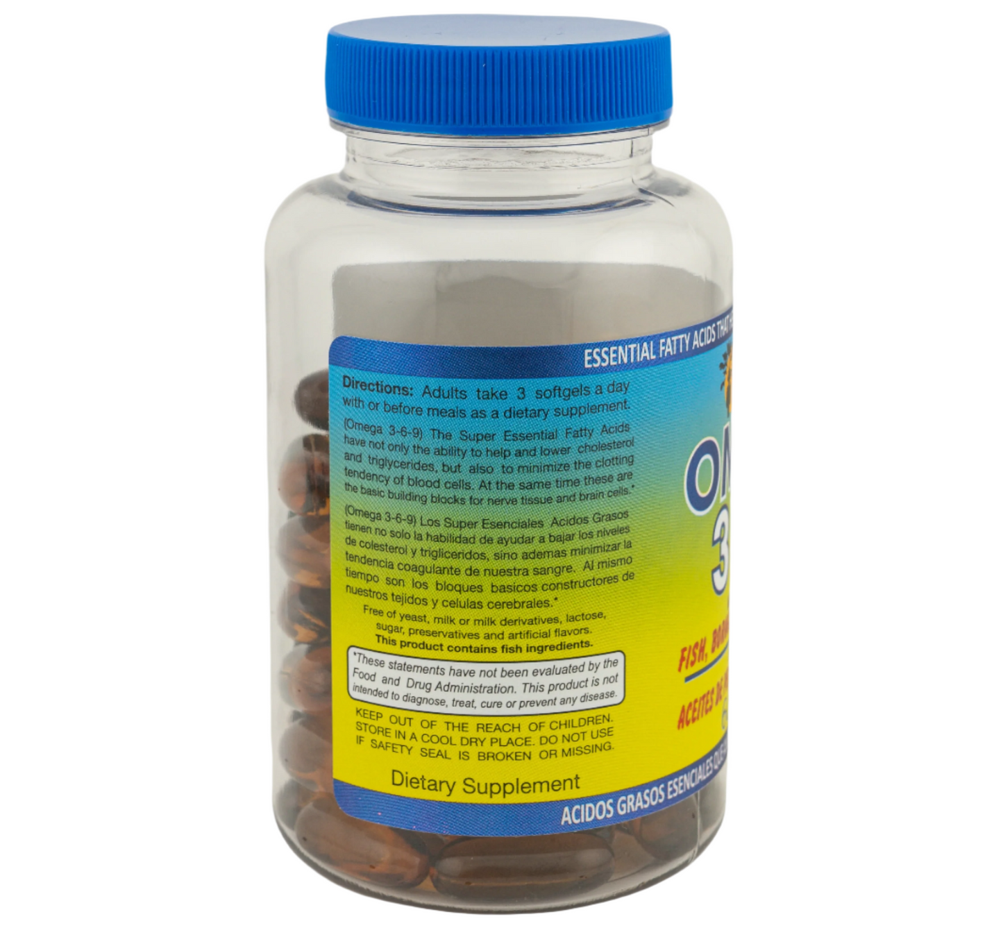 Omega 3-6-9 Fish, Borage, and Flaxseed oil 3600mg 60 Softgels