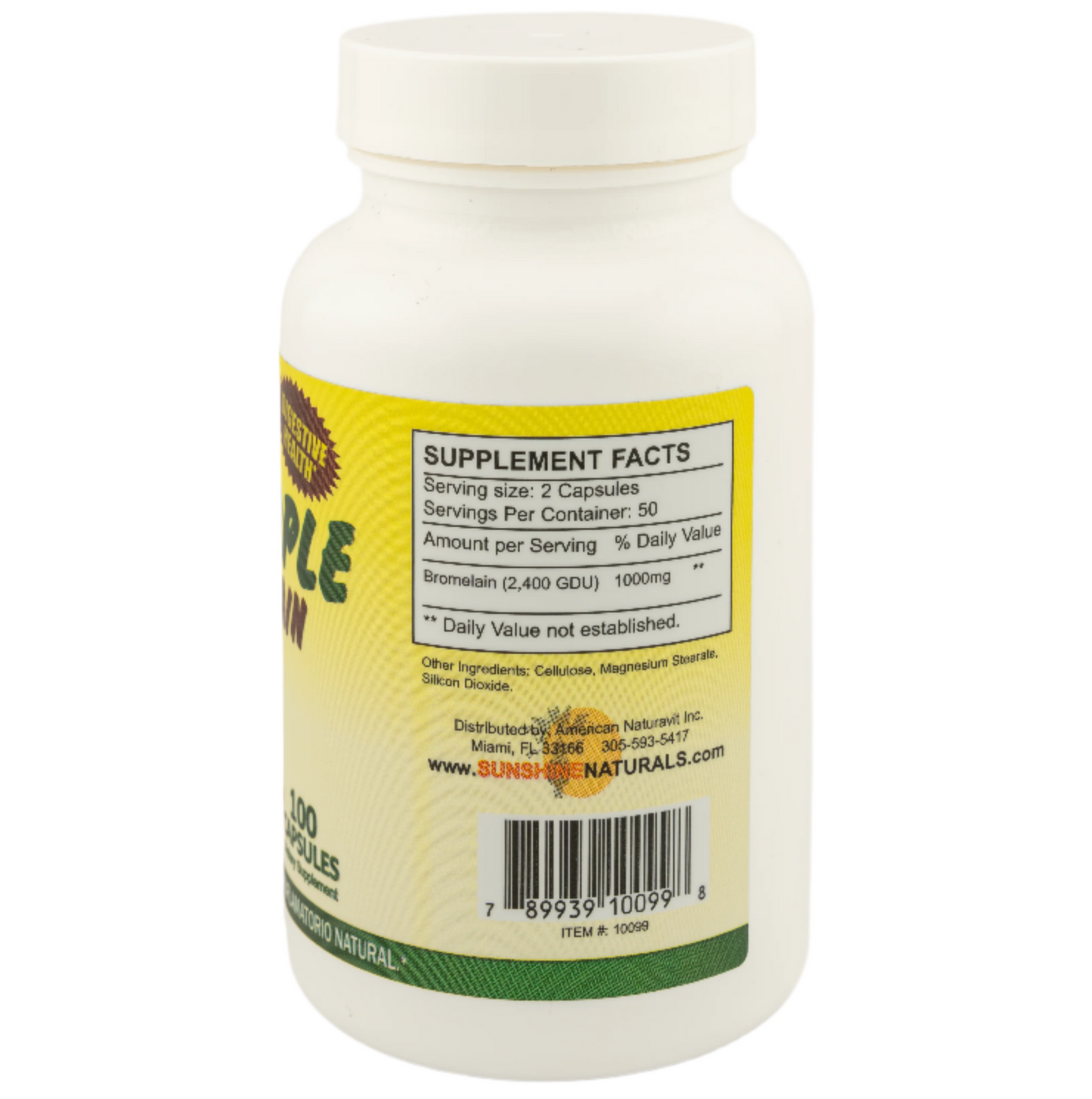 Piña-Plus (Bromelain) 100 Capsules