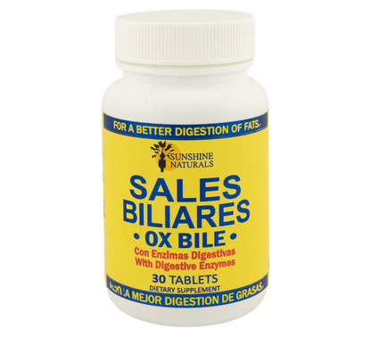 Sales Biliares (Ox Bile) plus Digestive Enzymes 30 Tablets