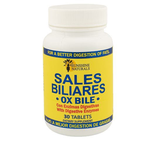 Sales Biliares (Ox Bile) plus Digestive Enzymes 30 Tablets