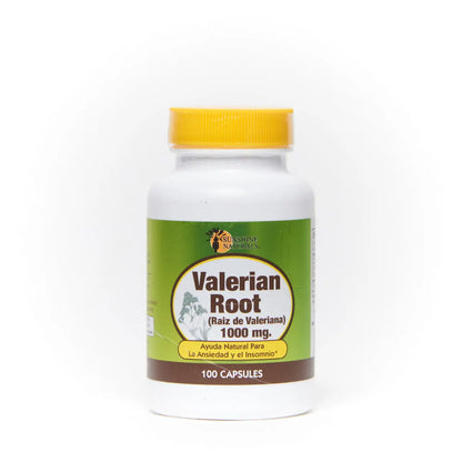 Valerian Root 1000mg 100 Capsules Sunshinenaturals
