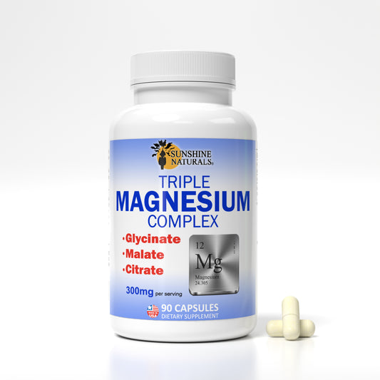 Triple Magnesium Complex, Magnesium Glycinate, Malate and Citrate. 90 capsules