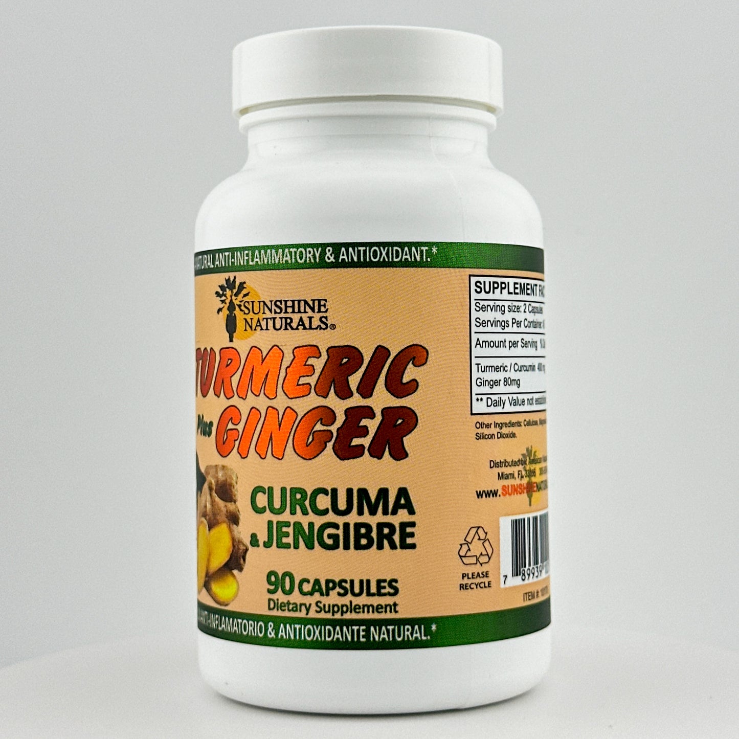 Turmeric Curcuma plus Ginger 90 Capsules